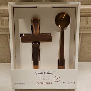 Bronze Coffee Clips & Scoop